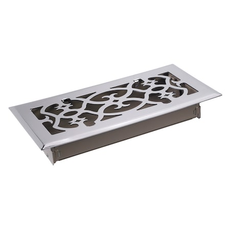 Tru Aire Tru Aire 4 in. H X 12 in. W 1-Way Satin Silver Steel Floor Diffuser C164-OSN 04X12